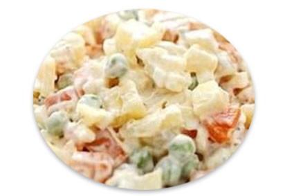 سلطة الحقين مع الخضار