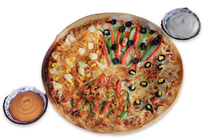 بيتزا الفصول الأربعة كبير