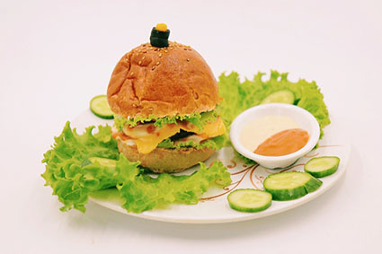 برجر البان بالدقيق الأسمر – دجاج دبل