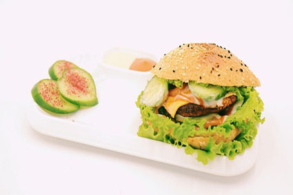 برجر خبز الشوفان والدقيق الأسمر – دجاج فردي