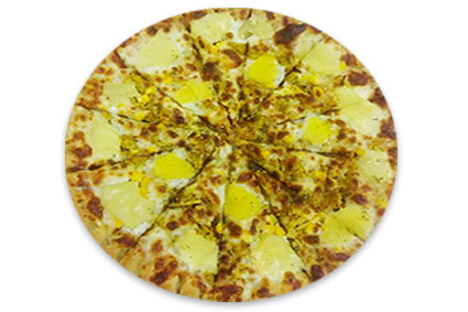 بيتزا الأناناس دجاج وسط