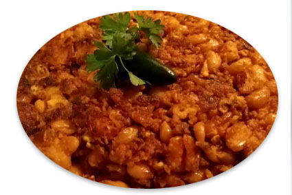 فاصوليا مع البيض