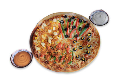 بيتزا الفصول الأربعة وسط